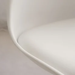 Banak Christie Chaise de bureau blanche à roulettes