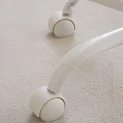 Banak Christie Chaise de bureau blanche à roulettes