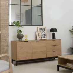 Banak Coimbra Buffet haut en bois et métal