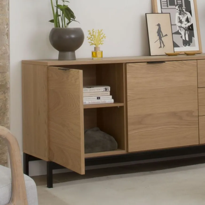 Banak Coimbra Buffet haut en bois et métal
