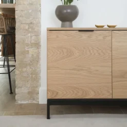 Banak Coimbra Buffet haut en bois et métal