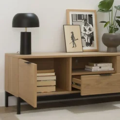 Banak Coimbra Meuble tv en bois et métal