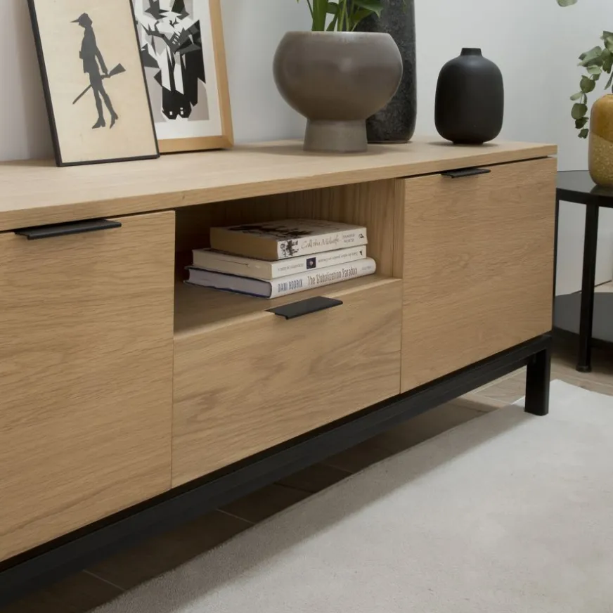 Banak Coimbra Meuble tv en bois et métal