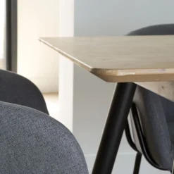 Banak Coimbra Table de salle &agrave; manger rectangulaire en bois et métal