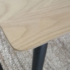 Banak Coimbra Table de salle &agrave; manger rectangulaire en bois et métal