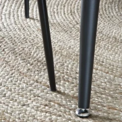 Banak Coimbra Table de salle &agrave; manger rectangulaire en bois et métal