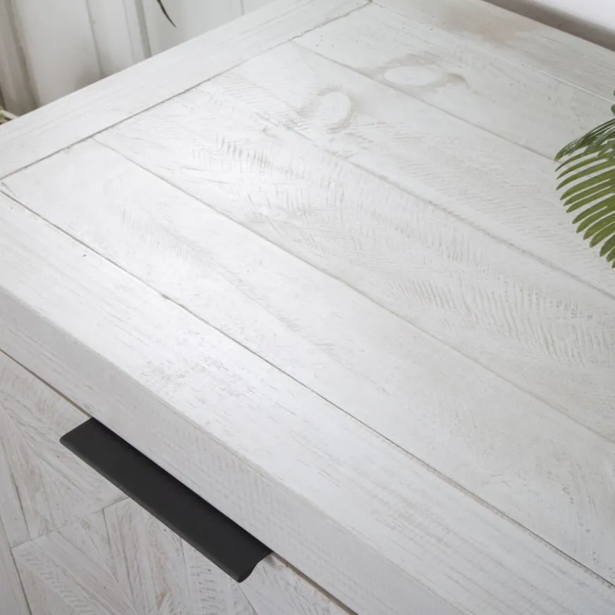 Banak Cuzco Buffet bas en bois massif blanc wild
