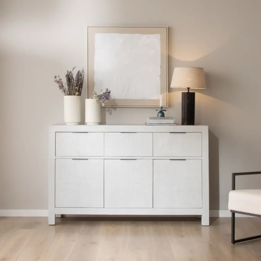 Banak Cuzco Buffet en bois massif blanc wild