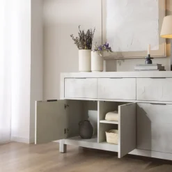 Banak Cuzco Buffet en bois massif blanc wild