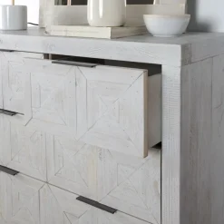 Banak Cuzco Commode en bois massif blanc wild