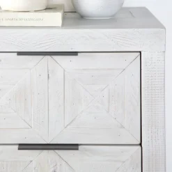 Banak Cuzco Commode en bois massif blanc wild