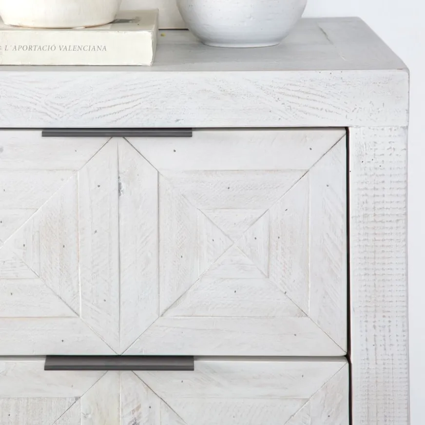 Banak Cuzco Commode en bois massif blanc wild