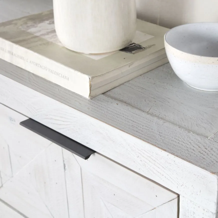 Banak Cuzco Commode en bois massif blanc wild