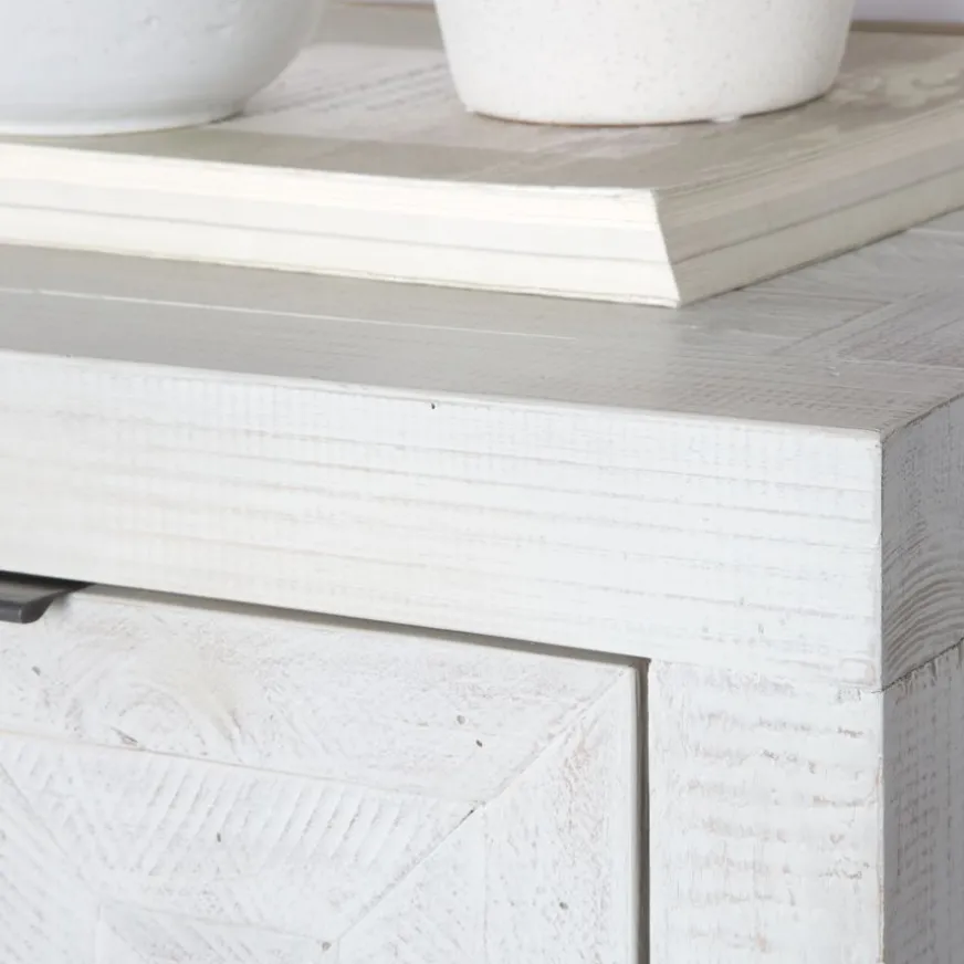 Banak Cuzco Commode en bois massif blanc wild