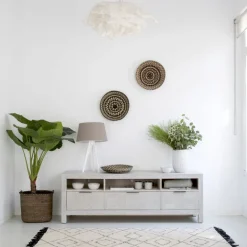 Banak Cuzco Meuble tv en bois massif blanc wild