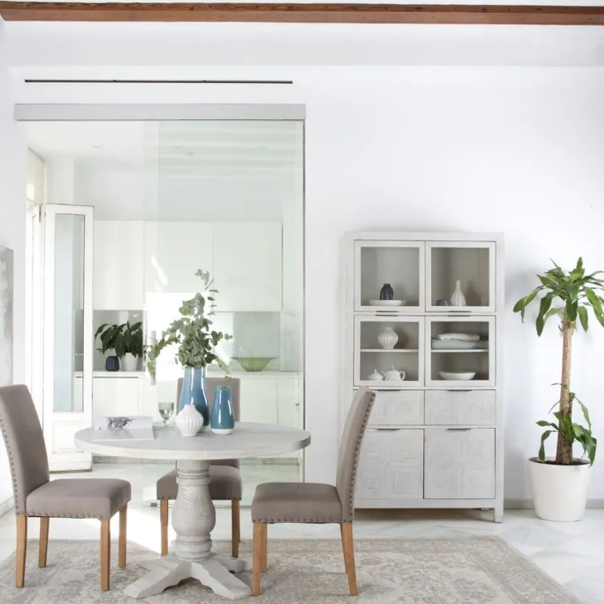 Banak Cuzco Vitrine en bois massif blanc wild