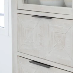 Banak Cuzco Vitrine en bois massif blanc wild