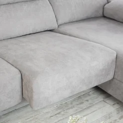 Banak Dandy Canapé d'angle droite 4 places gris avec rangement