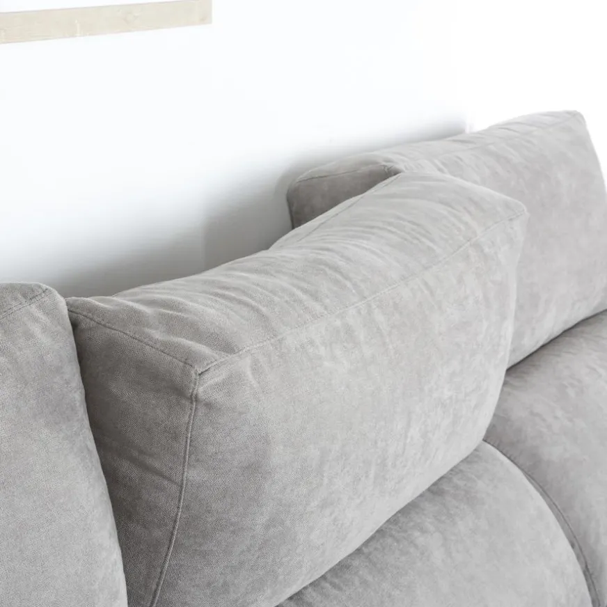 Banak Dandy Canapé d'angle droite 4 places gris avec rangement