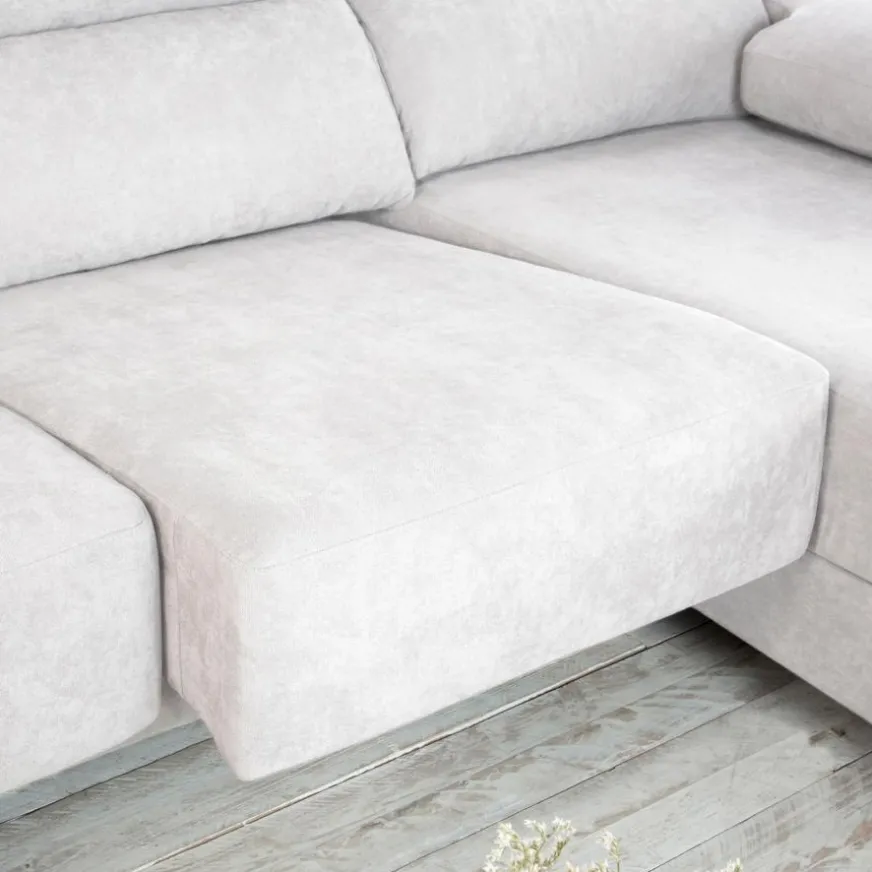 Banak Dandy Canapé d'angle droite 4 places beige avec rangement