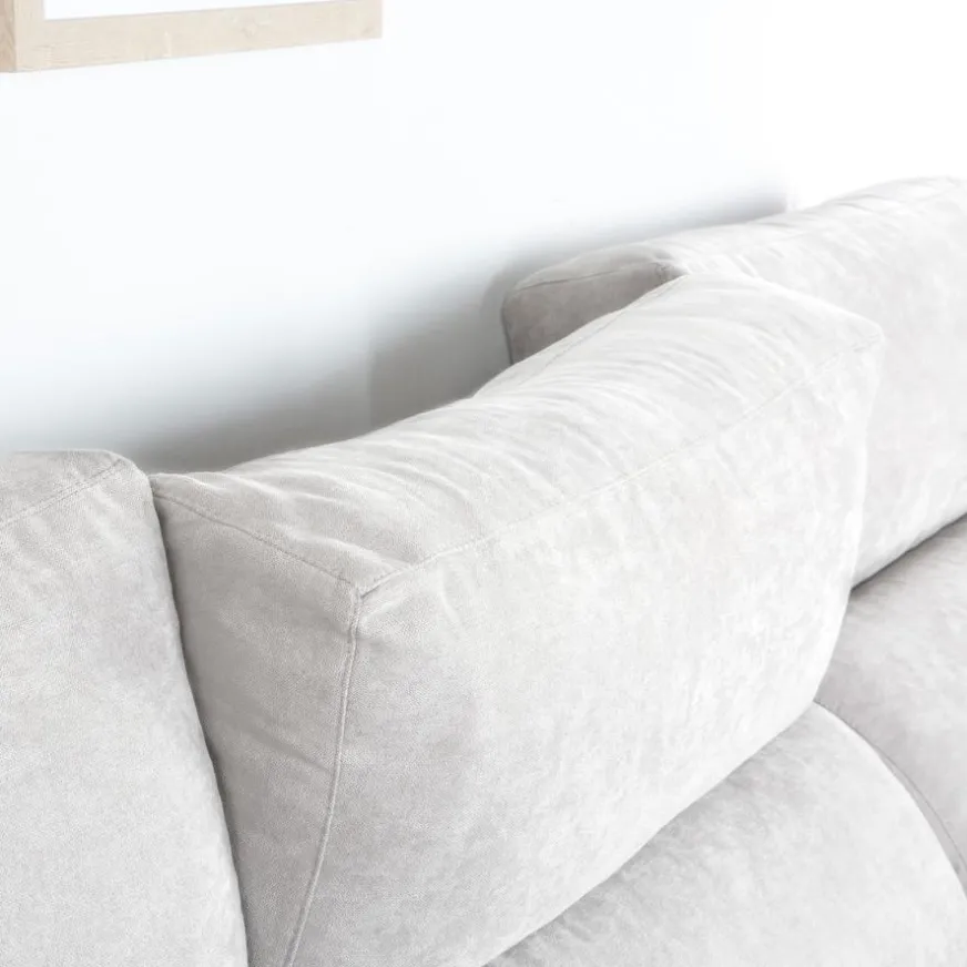 Banak Dandy Canapé d'angle droite 4 places beige avec rangement