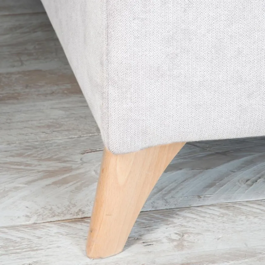 Banak Dandy Canapé d'angle droite 4 places beige avec rangement