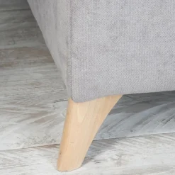 Banak Dandy Canapé d'angle gauche 4 places gris avec rangement