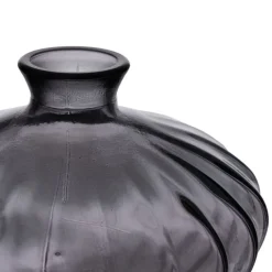 Banak Dasas Vase en verre recyclé gris