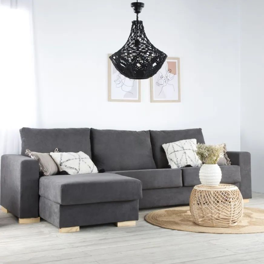 Banak Dastyn Canapé-lit d'angle gauche 4 places avec rangement