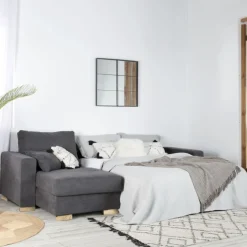 Banak Dastyn Canapé-lit d'angle gauche 4 places avec rangement