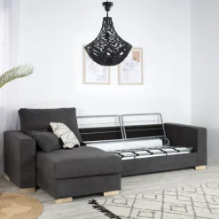 Banak Dastyn Canapé-lit d'angle gauche 4 places avec rangement