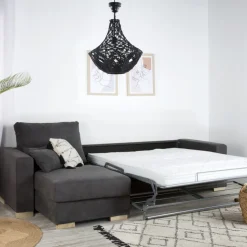 Banak Dastyn Canapé-lit d'angle gauche 4 places avec rangement