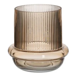 Banak Delas Vase en verre brun