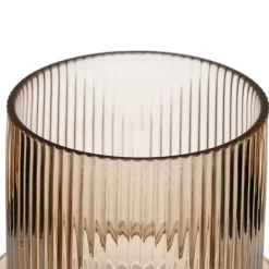 Banak Delas Vase en verre brun