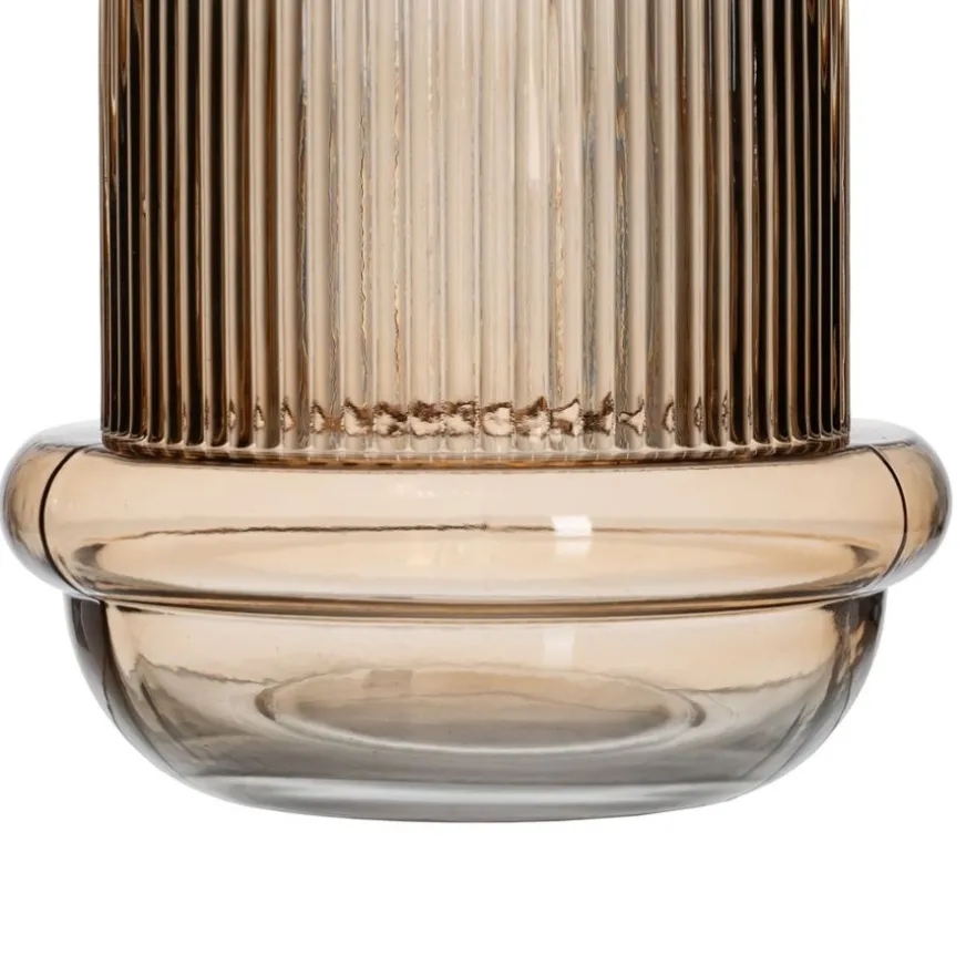Banak Delas Vase en verre brun
