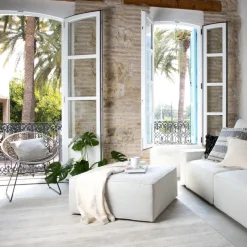 Banak Delta Puf carré tapissé