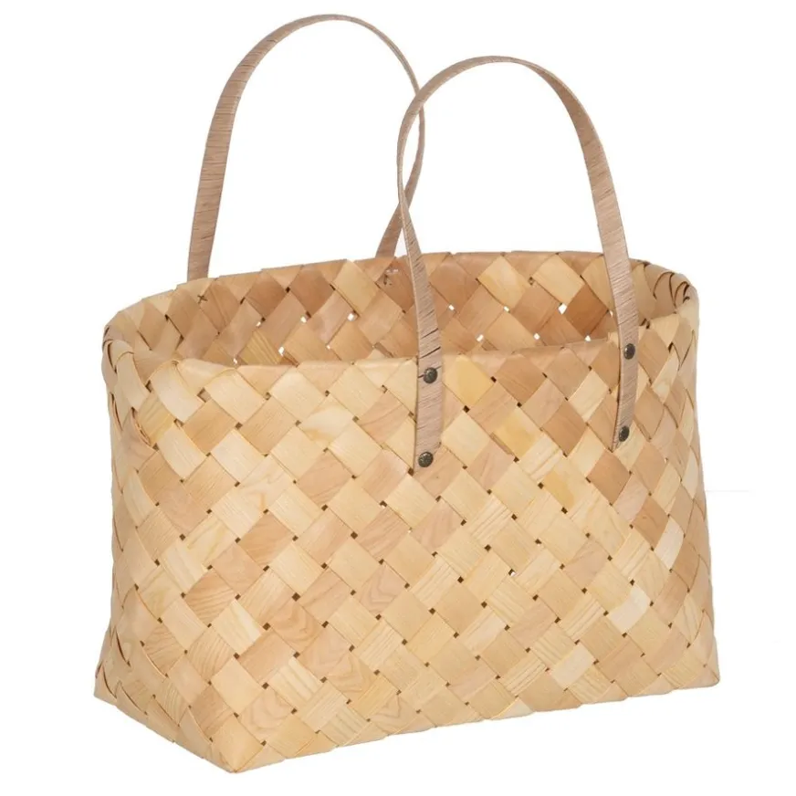 Banak Demas Ensembles de 2 paniers en bois de paulownia