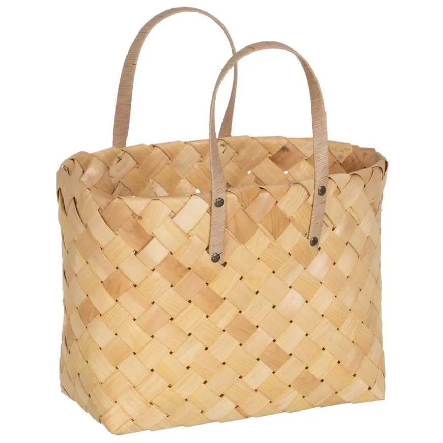 Banak Demas Ensembles de 2 paniers en bois de paulownia