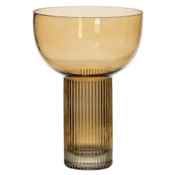 Banak Denas Vase en verre brun