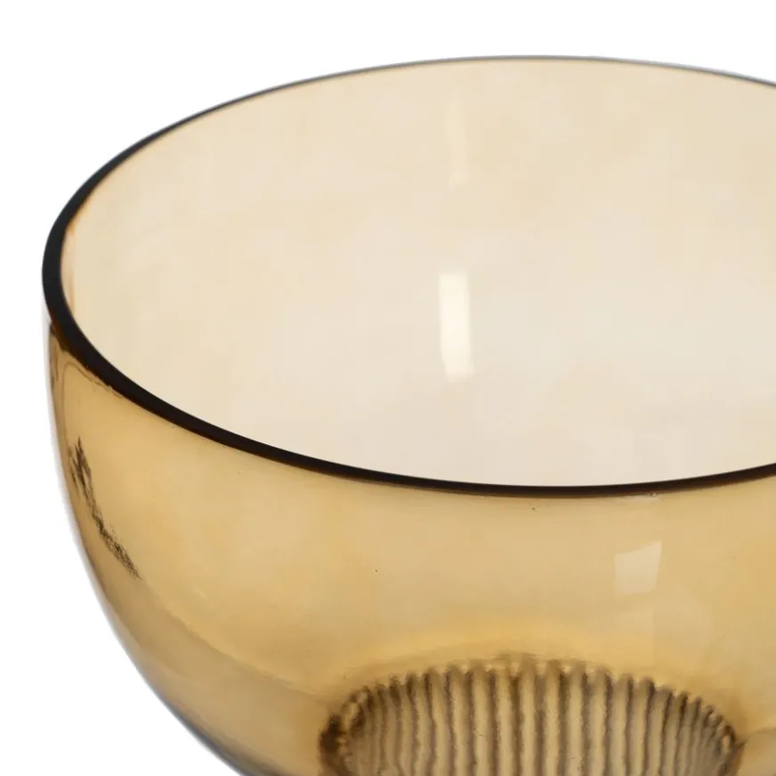 Banak Denas Vase en verre brun