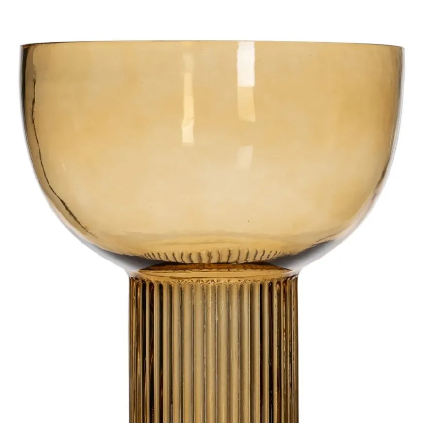 Banak Denas Vase en verre brun