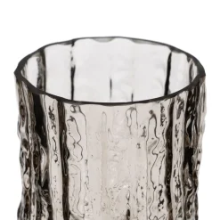 Banak Deras Vase en verre gris
