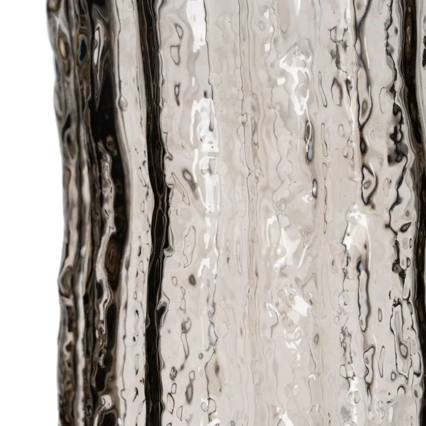 Banak Deras Vase en verre gris