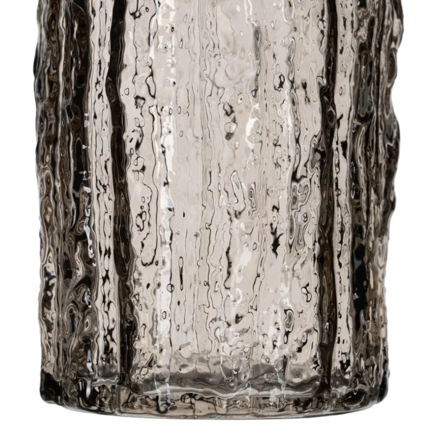 Banak Deras Vase en verre gris