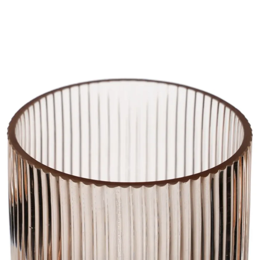 Banak Detas Vase en verre brun