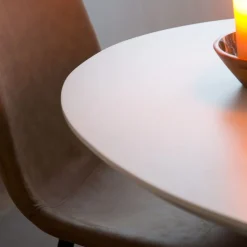 Banak Didier Table à manger extensible ovale 160/200 laqué en blanc