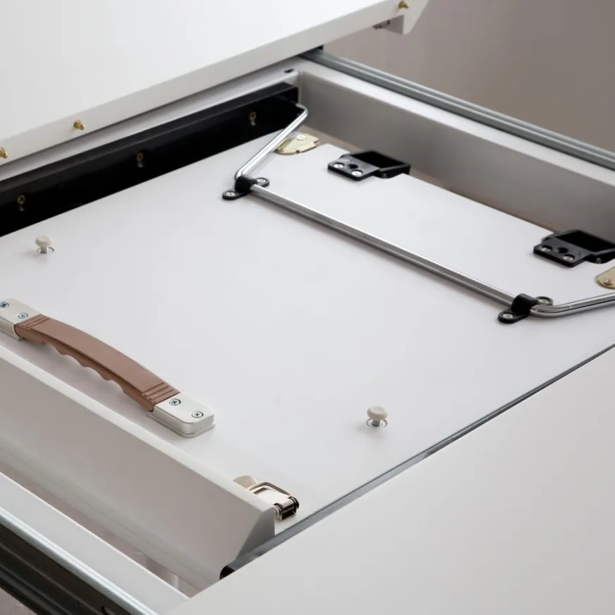 Banak Didier Table à manger extensible ovale 160/200 laqué en blanc