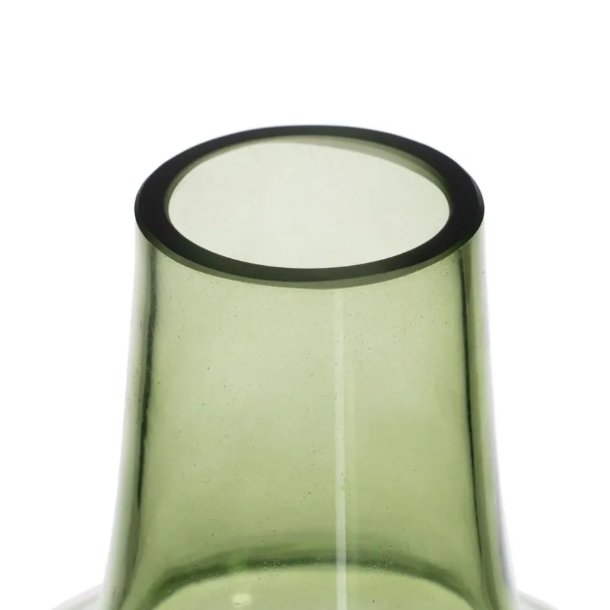 Banak Difos Vase en verre vert