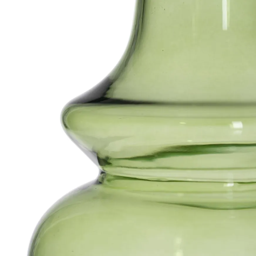 Banak Difos Vase en verre vert