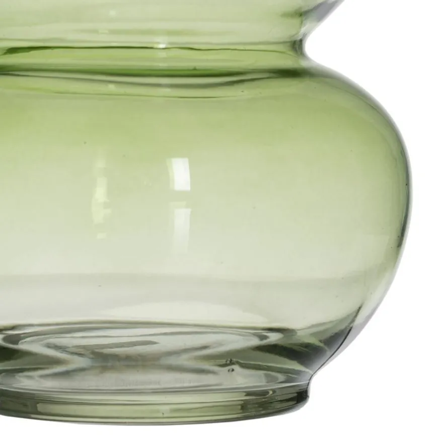 Banak Difos Vase en verre vert